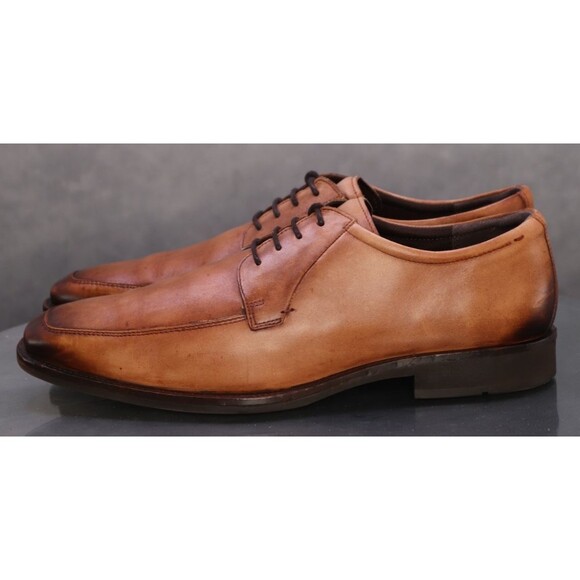 ECCO Calcan Men\'s Derby Dress Shoes Size EU 45 US 11-11.5 Leather British Tan main image 7